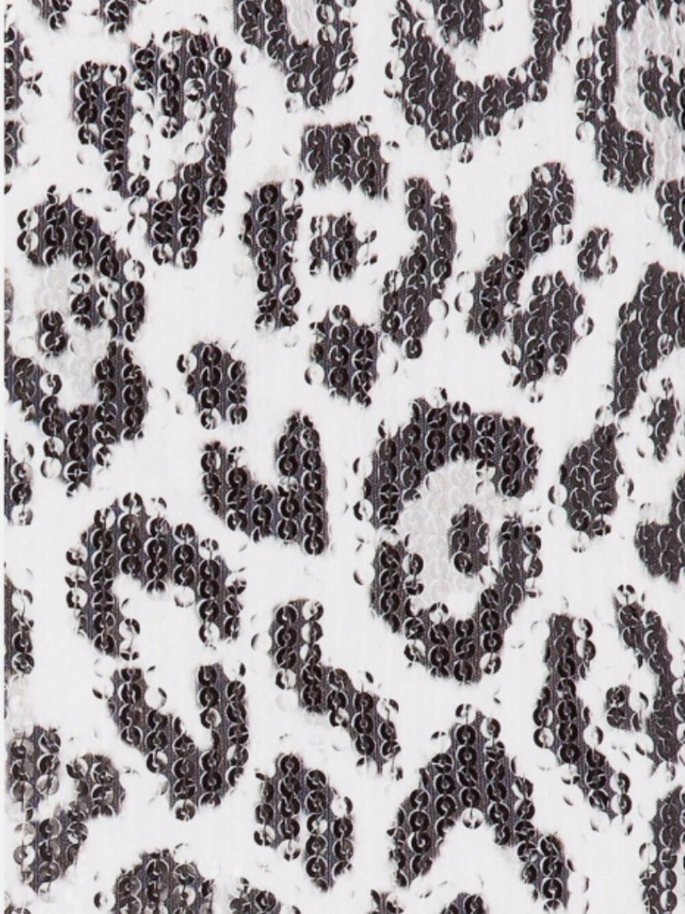 NWT RACHEL ZOE Sequin Mini Dress "Court" Black White Animal Print OPEN BACK sz 8 - Picture 3 of 5